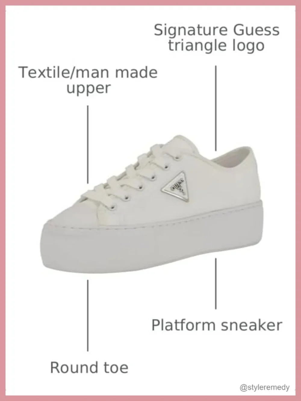Platform Sneakers with Signature Logo, Round Toe Lace-Up